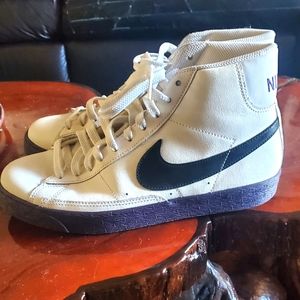 Nike blazers size 9.5 (white, black, and purple)